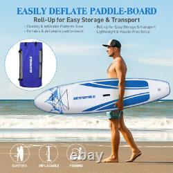 10FT Inflatable Stand Up Paddle Board SUP Surfboard Adjustable Non-Slip Deck US