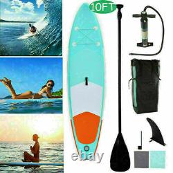 10FT Inflatable Stand Up Paddle Board Surfboard with complete kit 6'' thick
