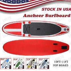 10' /11' Inflatable SUP Stand up Paddle Board Surfboard Adjustable Fin Paddle