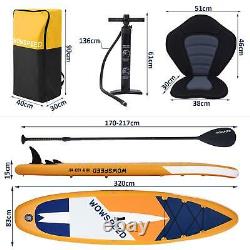 10.5ft Inflatable Stand Up Paddle Board SUP Surfboard With Complete Kit 6''Thick