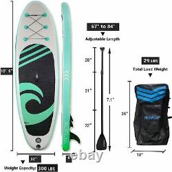 10'6 Inflatable Stand Up Paddle Board SUP Surfboard Kayak Canoe Water Sport Fun
