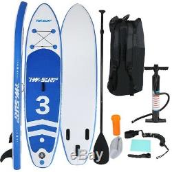 10' Inflatable Non-slip Stand Up Paddle Board Surfing SUP Boards withBackpack Kit