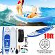 10'inflatable Non-slip Stand Up Paddle Board Surfing Sup Boards Withbackpack Kit