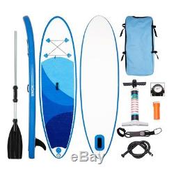 10'' Inflatable SUP Stand Up Paddle Board Adjustable Paddle Travel Backpack+pump
