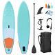 10' Inflatable Sup Stand Up Paddle Board With Adjustable Paddle & Backpack