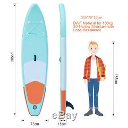 10' Inflatable SUP Stand Up Paddle Board with Adjustable Paddle & Backpack