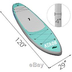 10' Inflatable SUP Stand up Paddle Board Surfboard Adjustable Fin Paddle