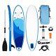 10' Inflatable Sup Stand Up Paddle Board Surfboard Adjustable Fin Paddle Blue