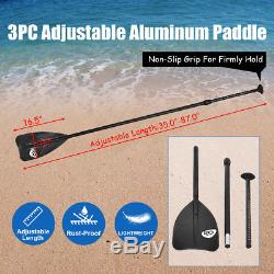 10' Inflatable Stand Up Paddle Board SUP with 3 Fins Adjustable Paddle Backpack
