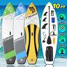 10' Inflatable Stand Up Paddle Board Surfboard Sup 3 Fins Withcomplete Kit Bag