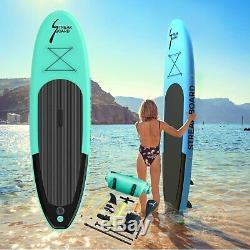 10' Inflatable Stand Up Paddle Board Surfing SUP Boards, No Slip Deck 6'' Thick