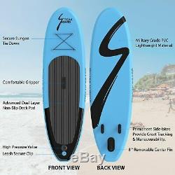 10'Inflatable Stand Up Paddle Board Surfing SUP Boards Non-slip Deck 6 Thick US
