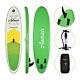 10' Inflatable Stand Up Paddle Board Surfboard Sup Adjustable Fin Paddle Green
