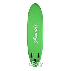 10' Inflatable Stand up Paddle Board Surfboard SUP Adjustable Fin Paddle Green