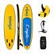 10' Inflatable Stand Up Paddle Board Surfboard Sup Adjustable Fin Paddle Yellow
