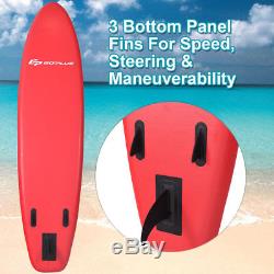 10 Inflatable Stand up Paddle Board Surfboard SUP With Bag Adjustable Fin Paddle