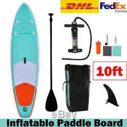 10ft Inflatable SUP Stand Up Paddle Board Paddle Pump & Carry Bag Complete Set