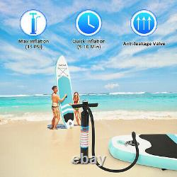 10ft Inflatable Stand Up Paddle Board SUP with Adjustable Paddle, Pump Backpack