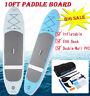 10ft Inflatable Stand Up Paddle Board Isup With Adjustable Surfing Paddle Us
