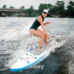 10ft Inflatable Surf Paddle Board Blue/White for Water Sports Recreation
