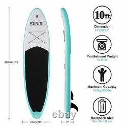 10ft Inflatable sup Stand Up Paddle Board Non-Slip Deck with Accessories paddle