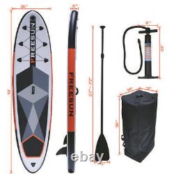 11FT Inflatable Stand Up Paddle Board Kit SUP Surfboard 6'' Thick with Pump Bag US