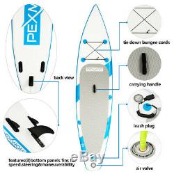 11FT x 30 Inflatable Stand Up Paddle Board SUP 2 in 1 Kayak Paddle Water Sports