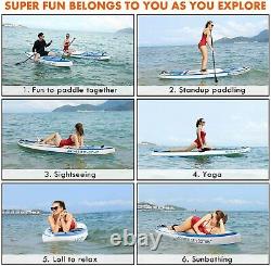 11' Adjustable Paddle Inflatable Surfboard Double Layer Touring iSUP All-purpose