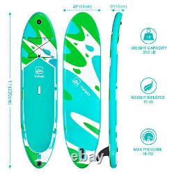 11' FT Long Inflatable Stand Up Paddle Board 6'' Thick SUP with Electric Pump