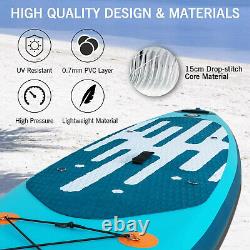 11' Inflatable Stand Up Paddle Board SUP Surfboard withFin+Complete Kit+Kayak Seat