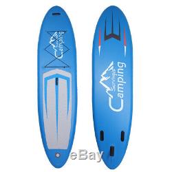 11' Inflatable Stand Up Paddle Board SUP with 3 Fins Adjustable Paddle Backpack