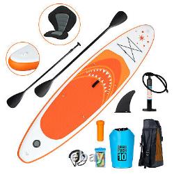 11' Inflatable Stand Up Paddle Board Surf Pad SUP Surfboard Set withKayak Seat Kit