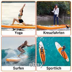 11' Inflatable Stand Up Paddle Board Surf Pad SUP Surfboard Set withKayak Seat Kit