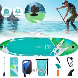 11' Inflatable Stand Up Paddle Board Water Sports Set With Electric Pump & Bag