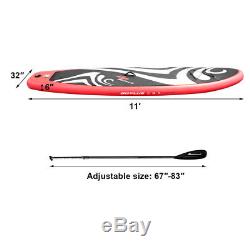 11 Inflatable Stand up Paddle Board Surfboard SUP With Bag Adjustable Fin Paddle