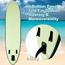11' Inflatable Stand up Paddle Board Surfboard SUP With Bag Adjustable Paddle Fin