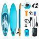11' Standing Inflatable Paddle Board Sup Surfing With Kayak Seat Carry Bag Fins