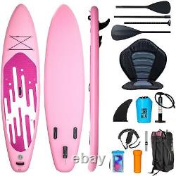 11ft Inflatable Paddle Board Standing Surfing SUP Surfboard Complete Kit with Seat