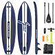 11ft Inflatable Sup Professional Surfing Stand Up Paddle Board Portable Full Kit