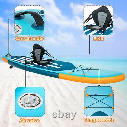 11ft Inflatable Stand Up Paddle Board SUP Surfboard Complete Kit withSeat Pump New