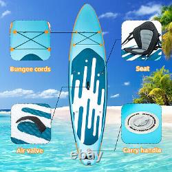 11ft Inflatable Stand Up Paddle Board SUP Surfboard Complete Kit with Kayak Seat