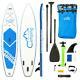 12ft Inflatable Stand Up Paddle Board Surfboard Sup With Bag Adjustable Fin Paddle