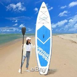 12FT Inflatable Stand up Paddle Board Surfboard SUP With Bag Adjustable Fin Paddle