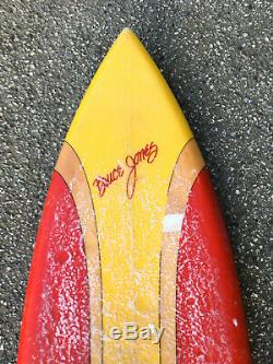 1980's BRUCE JONES CHANNEL BOTTOM TWIN FIN VTG MARK RICHARDS MR FISH SURFBOARD