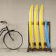 4-ft Burnt Wood Vertical Surfboard Sup Paddleboard Rack Holds Up To 4 Boards