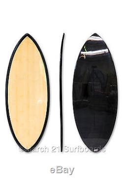 52 Epoxy EPS Skimboard Medium Pin Tail Bamboo Carbon Skim Surf