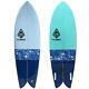 5'10 Retro Fish Surfboard Blue Inlay