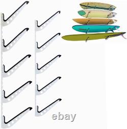 5 Board Surf Rack Adjustable Wall Mount Surfboard Wakeboard Snowboard Storage