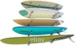 5 Board Surf Rack Adjustable Wall Mount Surfboard Wakeboard Snowboard Storage