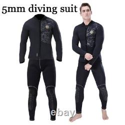 5mm Diving Wetsuit Jackets And Pants Men Neoprene Diving Kite Surfing Underwater